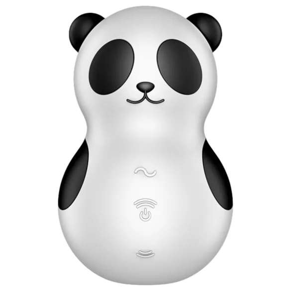 Satisfyer Pocket Panda - bangomis oro srovėmis veikiantis klitorio vibratorius (juodas)