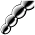 Satisfyer Star Force 1 - metalinis analinis kaištis su burbuliukais - sidabrinis