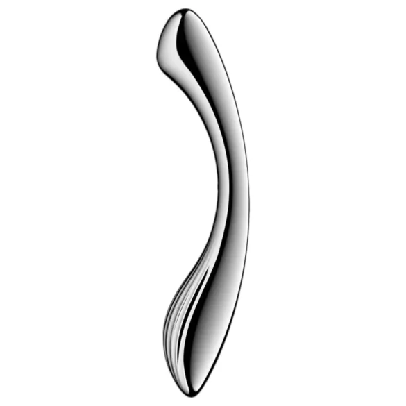 Satisfyer Pure Gravity 1 - metalinis analinis dildo - išlenktas sidabrinis