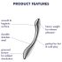 Satisfyer Pure Gravity 1 – grubluotas plieninis dildo (sidabrinis)