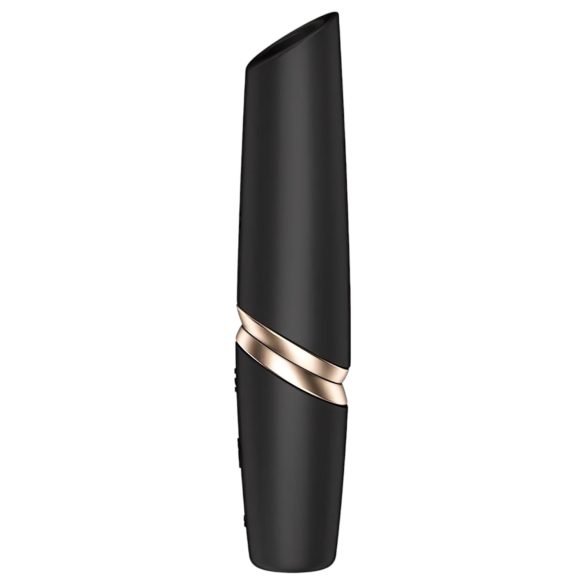 Satisfyer Perfect Kiss - lūpdažių vibratorius (juodas)