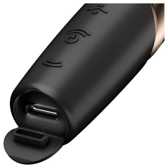 Satisfyer Perfect Kiss - lūpdažis vibruojantis (juodas)