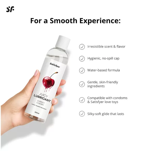 Satisfyer - lubrikantas su vyšnių skoniu - 300 ml