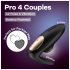 Satisfyer Pro 4 Couples - porų vibratorius su oro bangomis - juodas