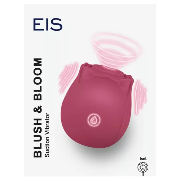 EIS Blush&Bloom - čiulpiantis vibruojantis vibratorius (raudonas)