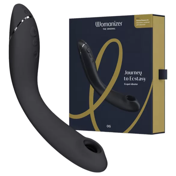Womanizer OG - klitorio vakuuminis ir G taško vibratorius - juodas