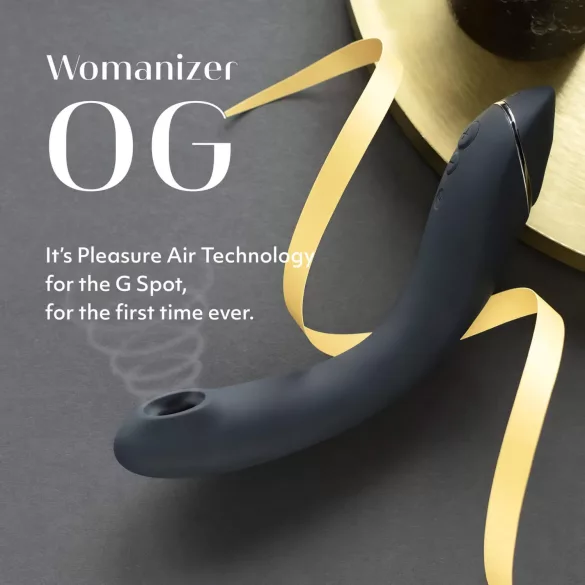 Womanizer OG - klitorio vakuuminis ir G taško vibratorius - juodas