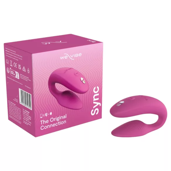 We-Vibe Sync - poromis naudojamas vibratorius su programėle ir nuotolinio valdymo pulteliu (rožinis)