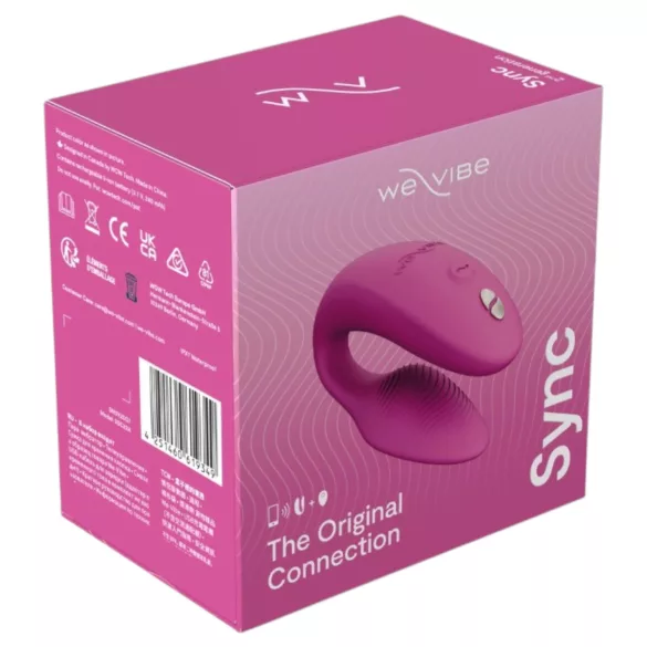 We-Vibe Sync - poromis naudojamas vibratorius su programėle ir nuotolinio valdymo pulteliu (rožinis)