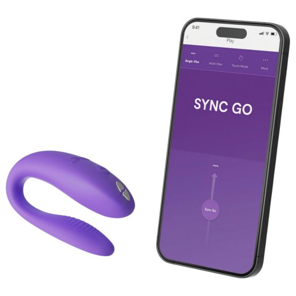 We-Vibe Sync Go - porinis vibratorius - išmanus, įkraunamas - violetinis