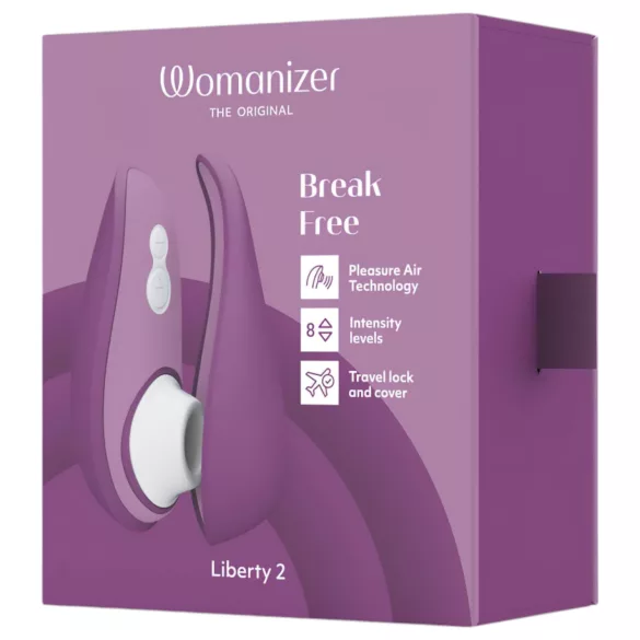 Womanizer Liberty 2 - klitorio stimuliatorius su oro bangomis - violetinė