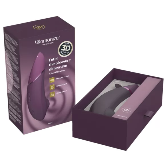 Womanizer Next - klitorinis stimuliatorius su oro bangomis - įkraunamas