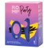 ROMP Party - nešiojamas vibruojantis kelnaičių vibratorius su nuotolinio valdymo pulteliu (violetinis)