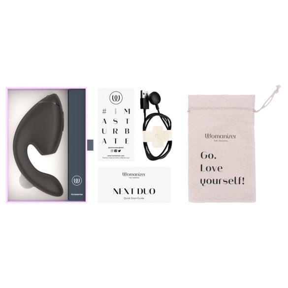 Womanizer Next Duo - G taško ir klitorio vibratorius - juodas
