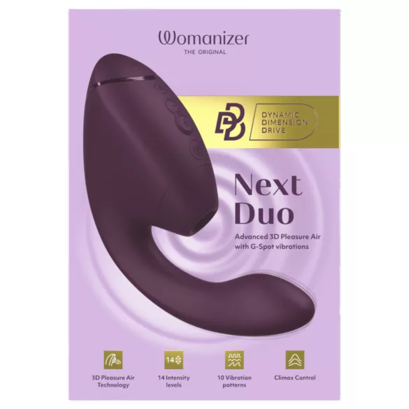 Womanizer Next Duo - 2 in 1 G taško vibratorius (violetinis)