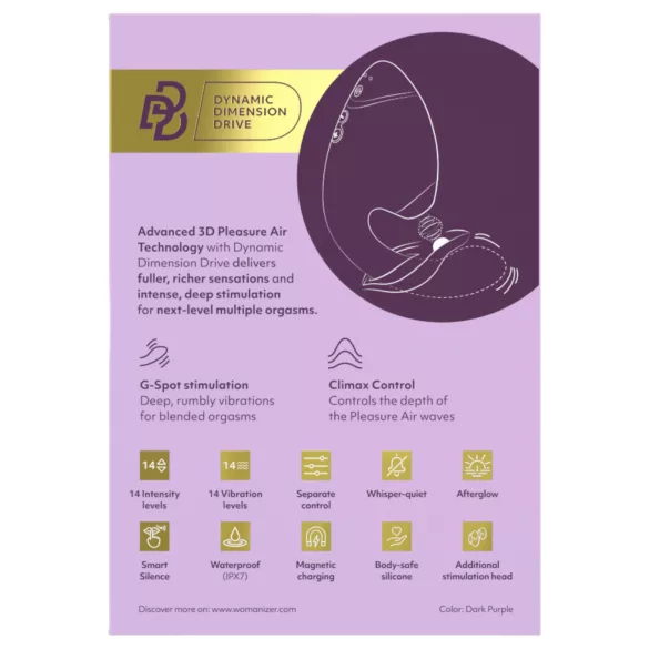 Womanizer Next Duo - 2 in 1 G taško vibratorius (violetinis)