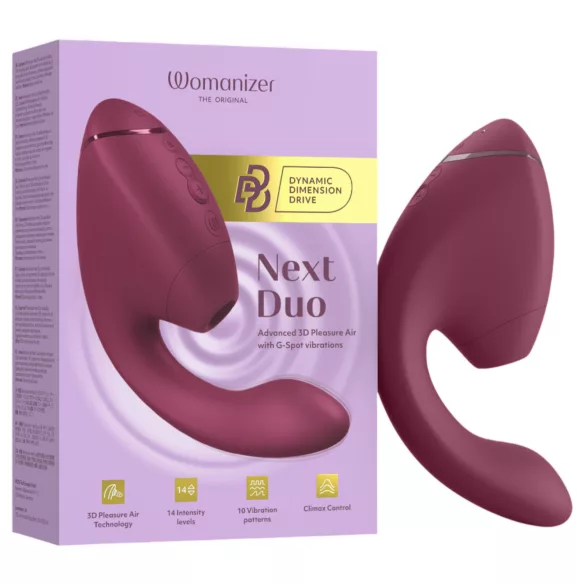 „Womanizer Next Duo“ - 2 viename G taško vibratorius (rožinis)