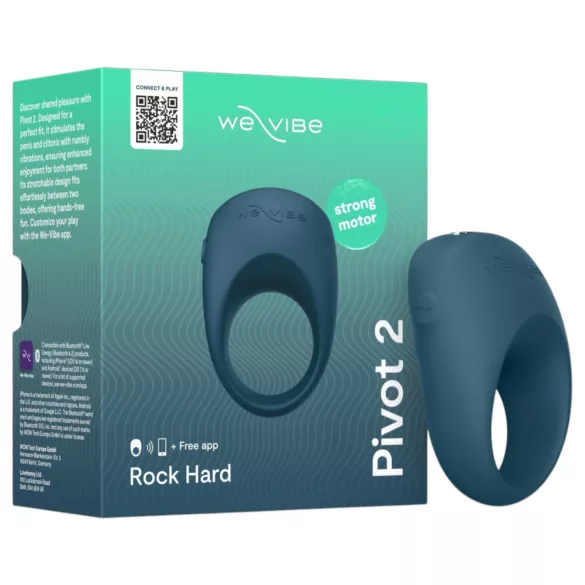 We-Vibe Pivot 2 - programėle valdoma vibruojanti penio apyrankė vyrams (mėlyna)