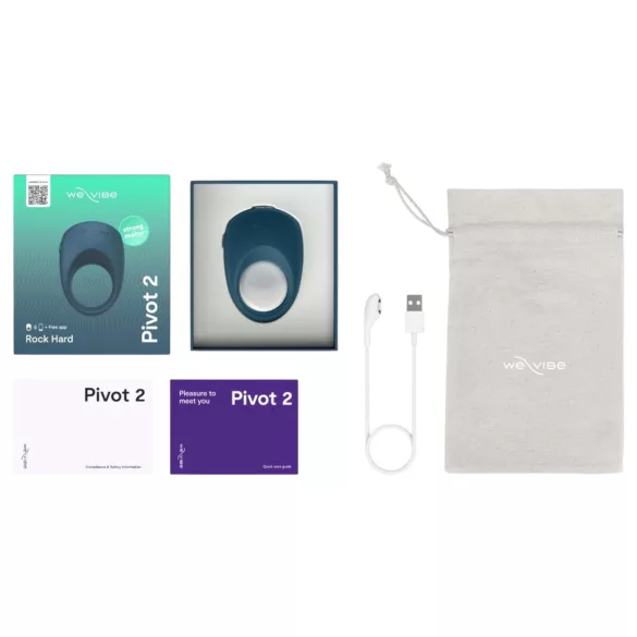 We-Vibe Pivot 2 - vibruojantis penio žiedas - mėlynas