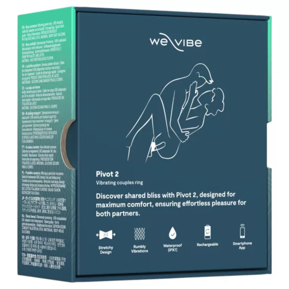 We-Vibe Pivot 2 - programėle valdoma vibruojanti penio apyrankė vyrams (mėlyna)