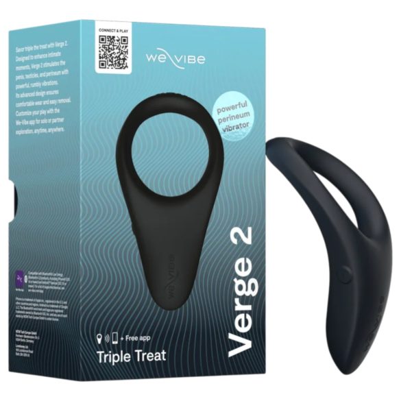 We-Vibe Verge 2 - išmanusis vibruojantis penio žiedas (juodas)