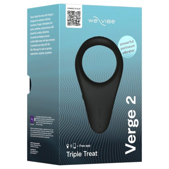We-Vibe Verge 2 - išmanusis vibruojantis penio žiedas (juodas)
