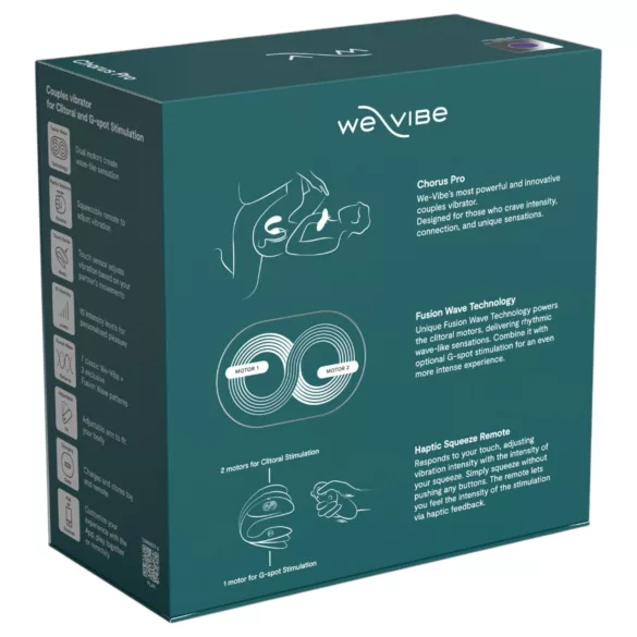 We-Vibe Chorus Pro - poromis skirtas vibratorius su programėle ir nuotolinio valdymo pulteliu (violetinis)