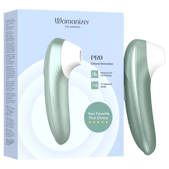 Womanizer Pro - oro bangomis klitorinis stimuliatorius (žalias)