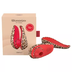   Womanizer Liberty 2 - oro bangomis veikiantis klitorio vibratorius (leopardo rašto)