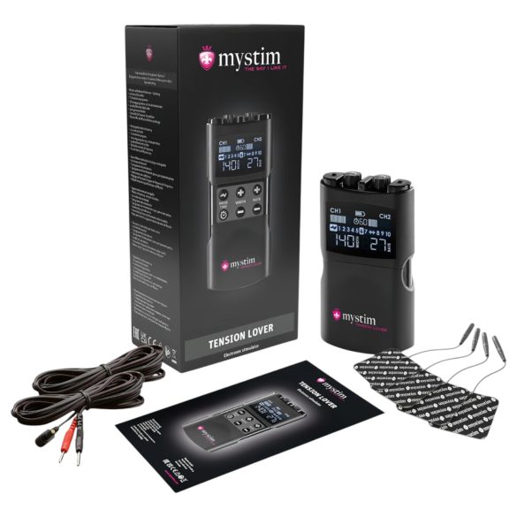 mystim Tension Lover 2 - skaitmeninis elektro rinkinys (juoda)