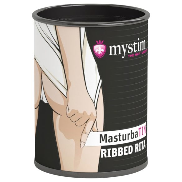 Mystim MasturbaTIN Gofruota Rita - baltas masturbuoklis su grioveliais