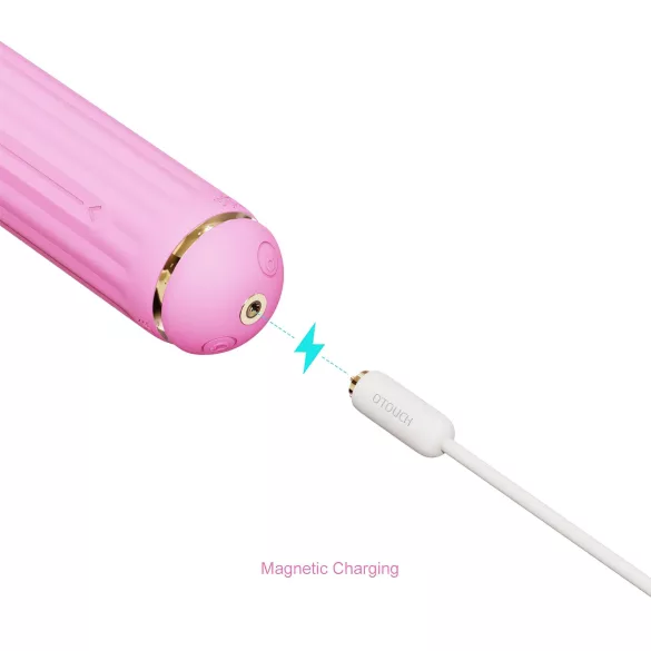 Magic Stick - vibratorius su keičiamais antgaliais (rožinis)