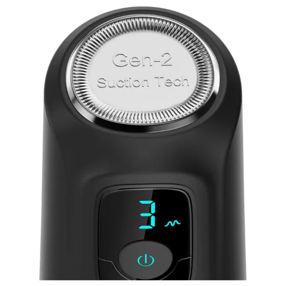 OTOUCH Airturn 4 - siurbimo ir vibracijų automatinis masturbatorius (juodas)