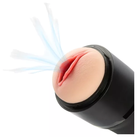 OTOUCH Airturn 4 - siurbimo ir vibracijų automatinis masturbatorius (juodas)
