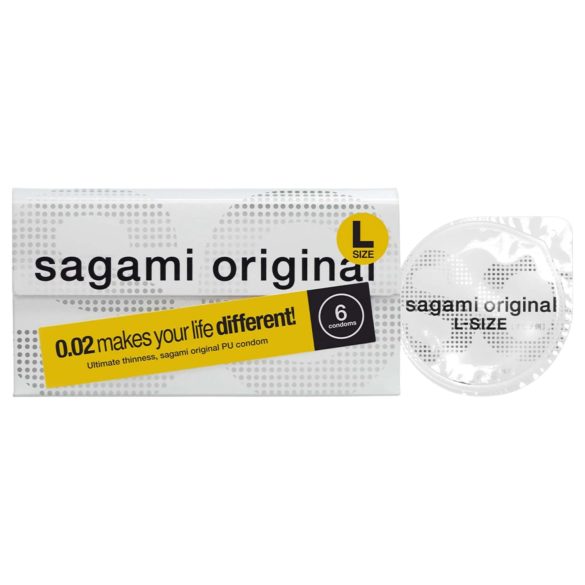Sagami Original 0.02 L - prezervatyvai - 58 mm - 6 vnt