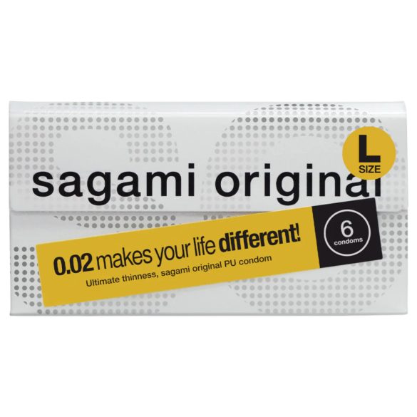 Sagami Original 0.02 L - prezervatyvai - 58 mm - 6 vnt