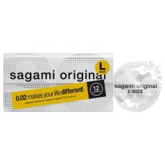 Sagami Original 0,02 L - prezervatyvai - 58 mm - 12 vnt
