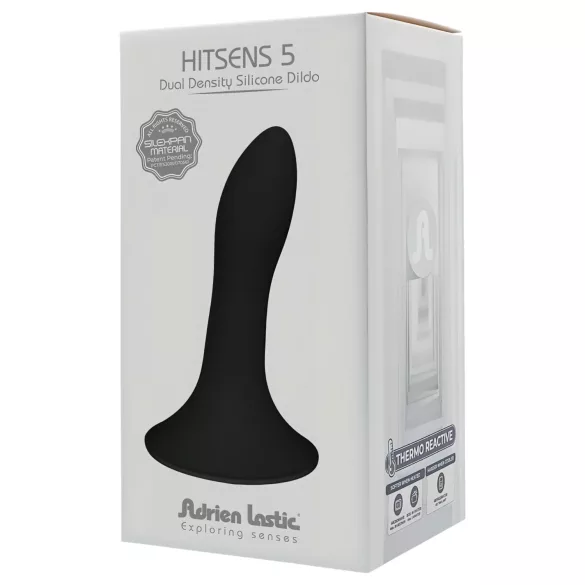 Adrien Lastic Hitsens 5 - termoreaktyvus analinis dildo (juodas)