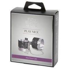   Fifty Shades of Grey - rankų antrankiai - satinas - sidabriniai