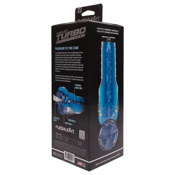 Fleshlight Turbo Core - masturbatorius su siurbimo efektu - mėlynas