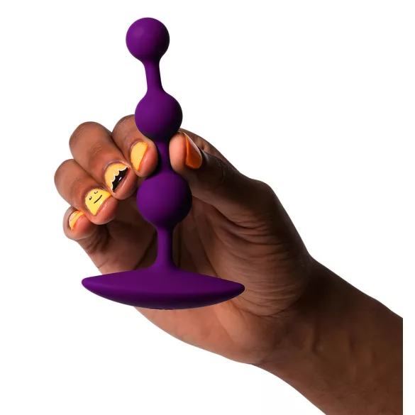 ROMP Amp - analinis dildo su perliukais - silikonas - violetinis