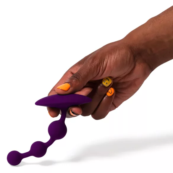 ROMP Amp - analinis dildo su perliukais - silikonas - violetinis