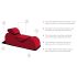 Liberator Esse Loungeris - 3 dalių meilės sofa (raudona)