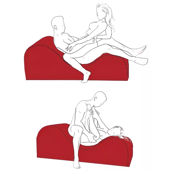 Liberator Esse Lounger - tantra fotelis - reguliuojamas, 3 dalių, raudonas