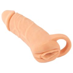 Nature Skin - penio įdėklas & dirbtinė vagina - 18cm (natūralus)   Nature Skin - penio įdėklas & dirbtinė vagina - 18cm (natūralus)