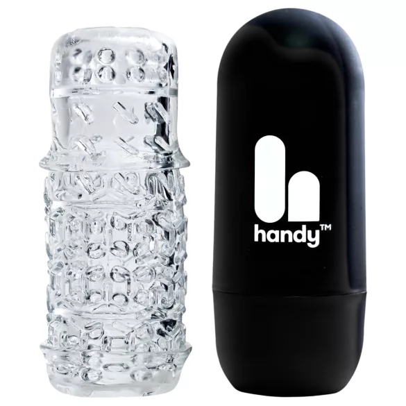 The Handy - masturbatorius - tikroviškas įdėklas - permatomas