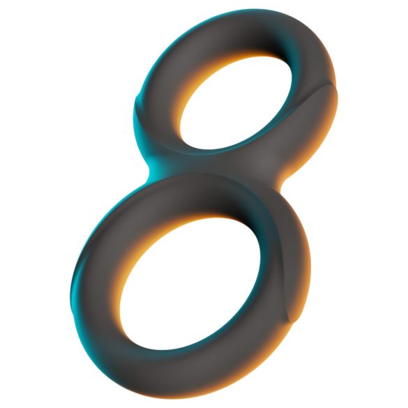 Erecto - dvigubas penio žiedas (juodas)