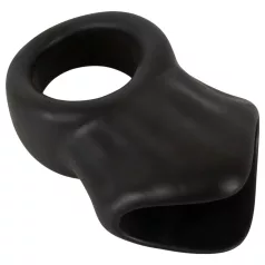 Erecto - penio žiedas su sėklidžių tempikliu - juodas