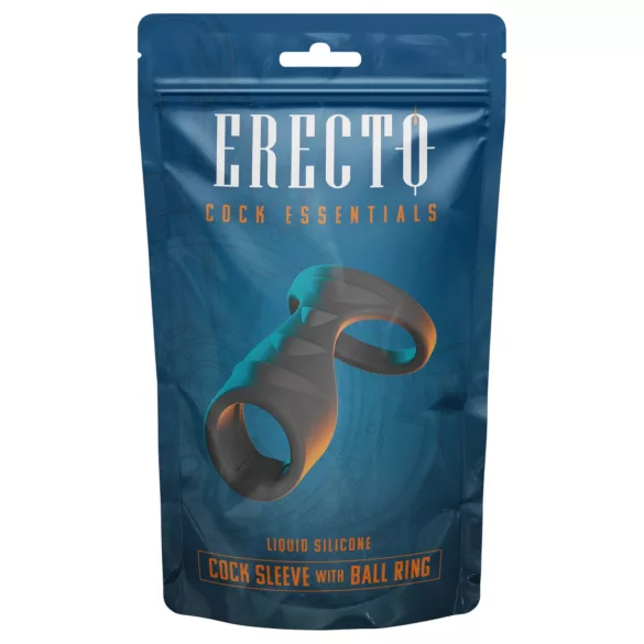 Erecto - penio žiedas 2in1 - juodas