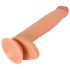 Realistixxx Tikroviškas Milžinas - itin didelis dildo su kapšeliu (natūralus)
